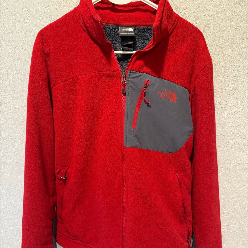 The North Face Mens Red and Gray Jacket